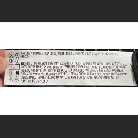 Forever 21 Houndstooth Baseball Hat Black/White - Picture 4 of 4